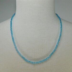 131/44 Sterling Arya Light Blue Crystal Necklace   20in